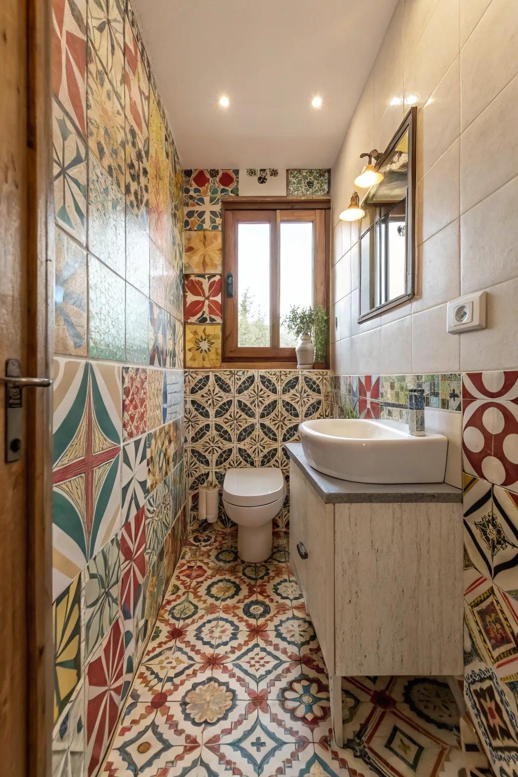 Stylish tiles can completely transform a small area.