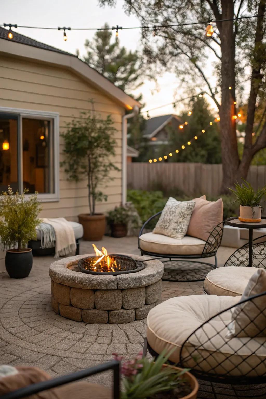A circular seating design encourages dialogue and closeness.