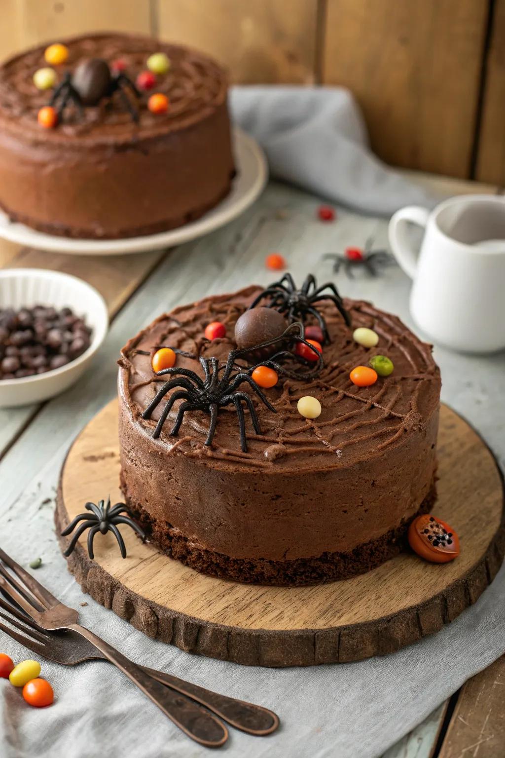 The traditional chocolate spider cake: a perennial favorite.