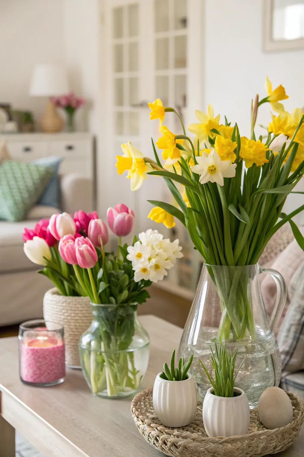 Illuminate your space with vibrant flowers that capture the essence of springtime.