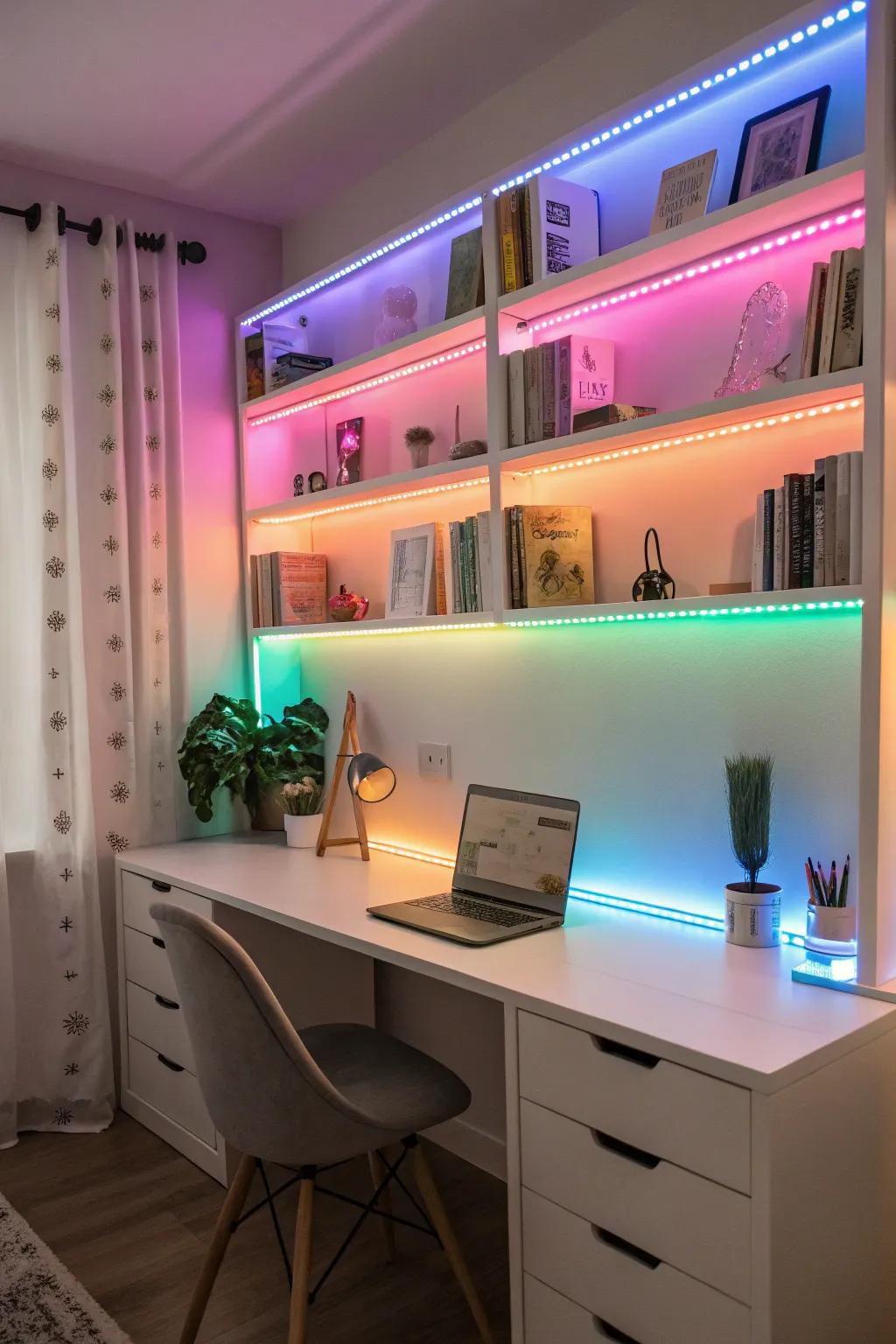 LED illumination revitalizes a space into a dynamic streaming zone.