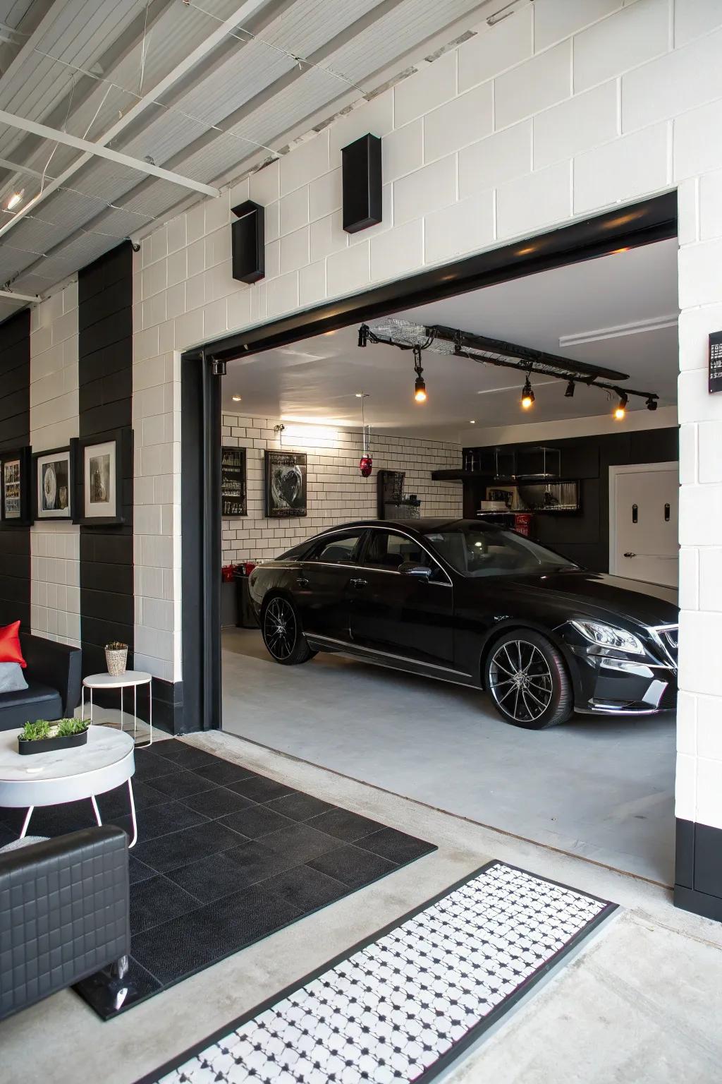 A timeless monochrome palette brings refinement to any garage.