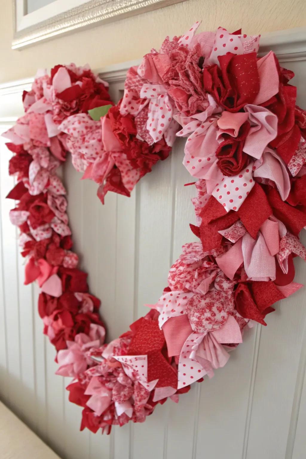 Crafted with Affection: A Heart-Shaped Wreath Combining Simplicity and Playfulness.