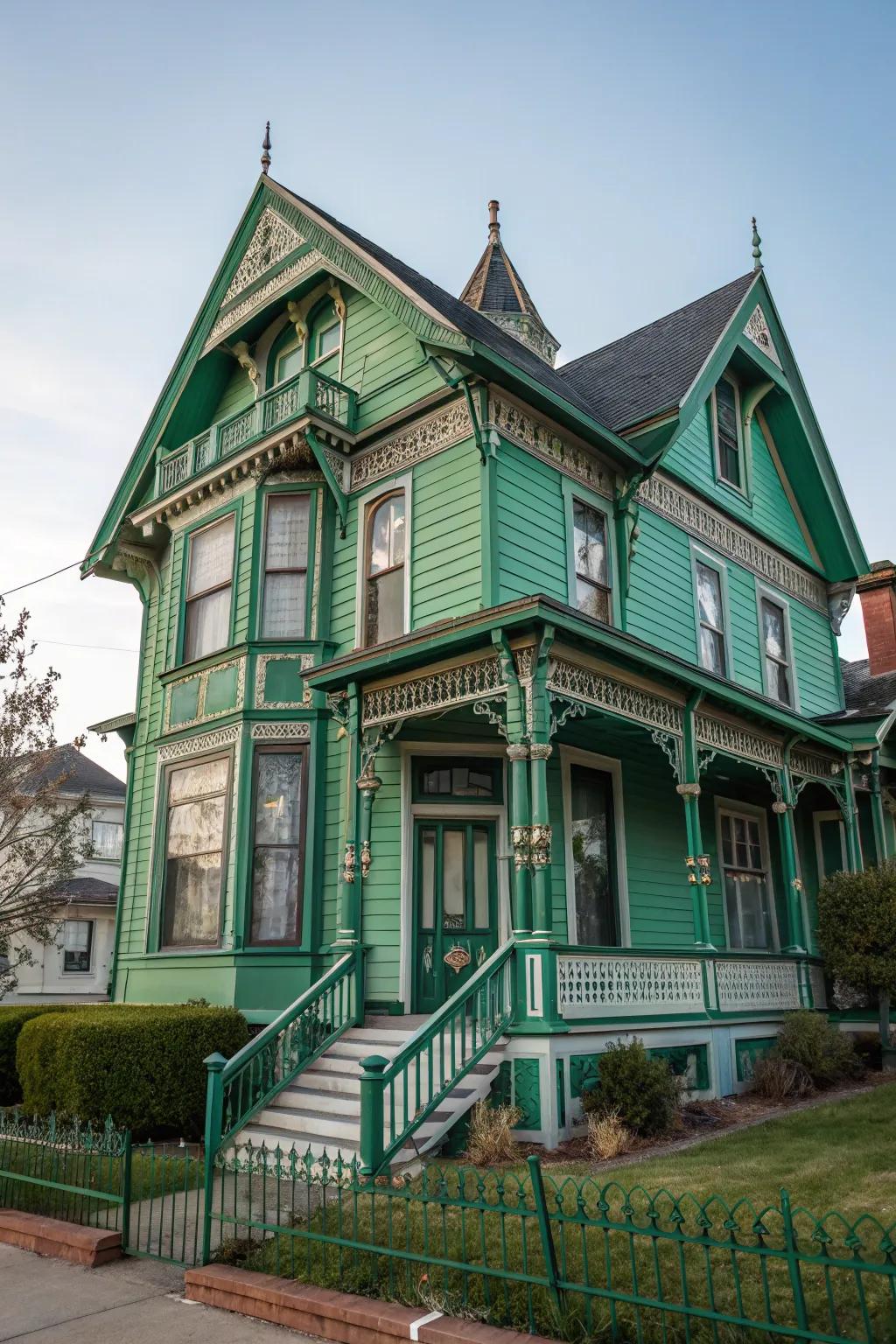 Jewel-toned colors breathe new life into Victorian architecture.