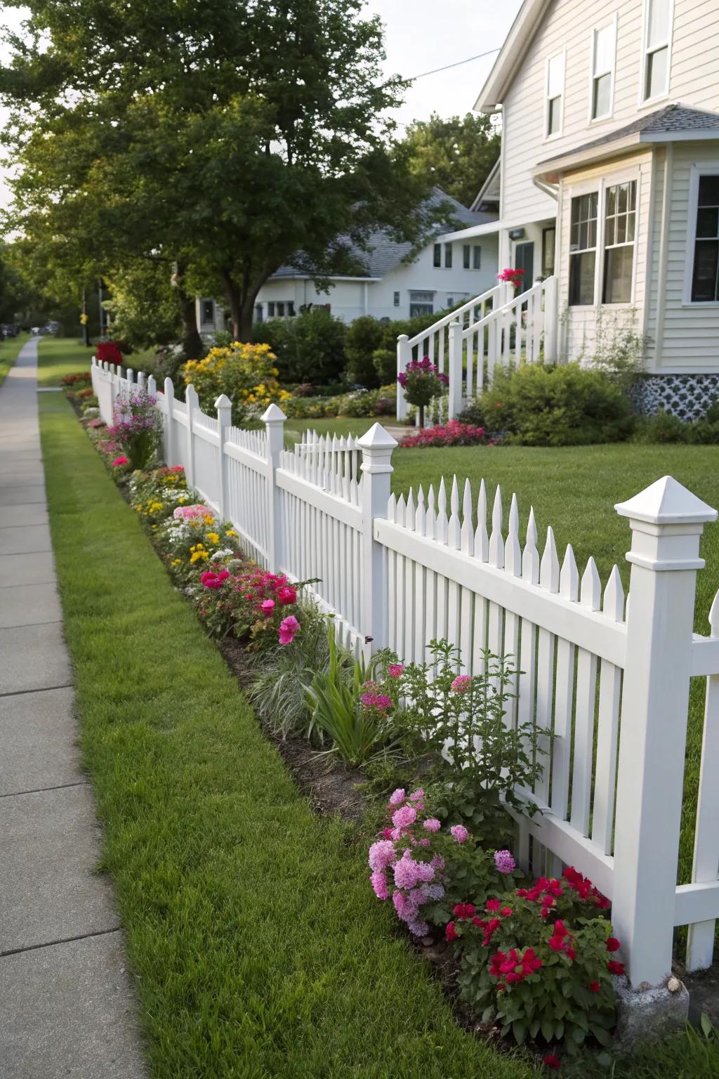 A timeless classic: the white picket fence.