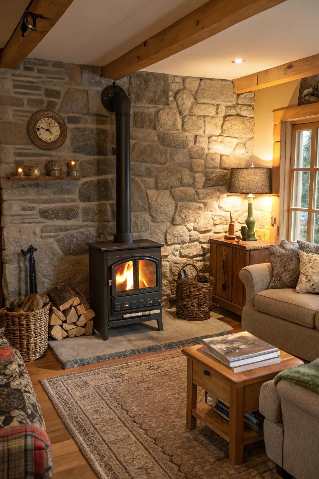 Stone facades impart an earthy charm while providing fire resistance.