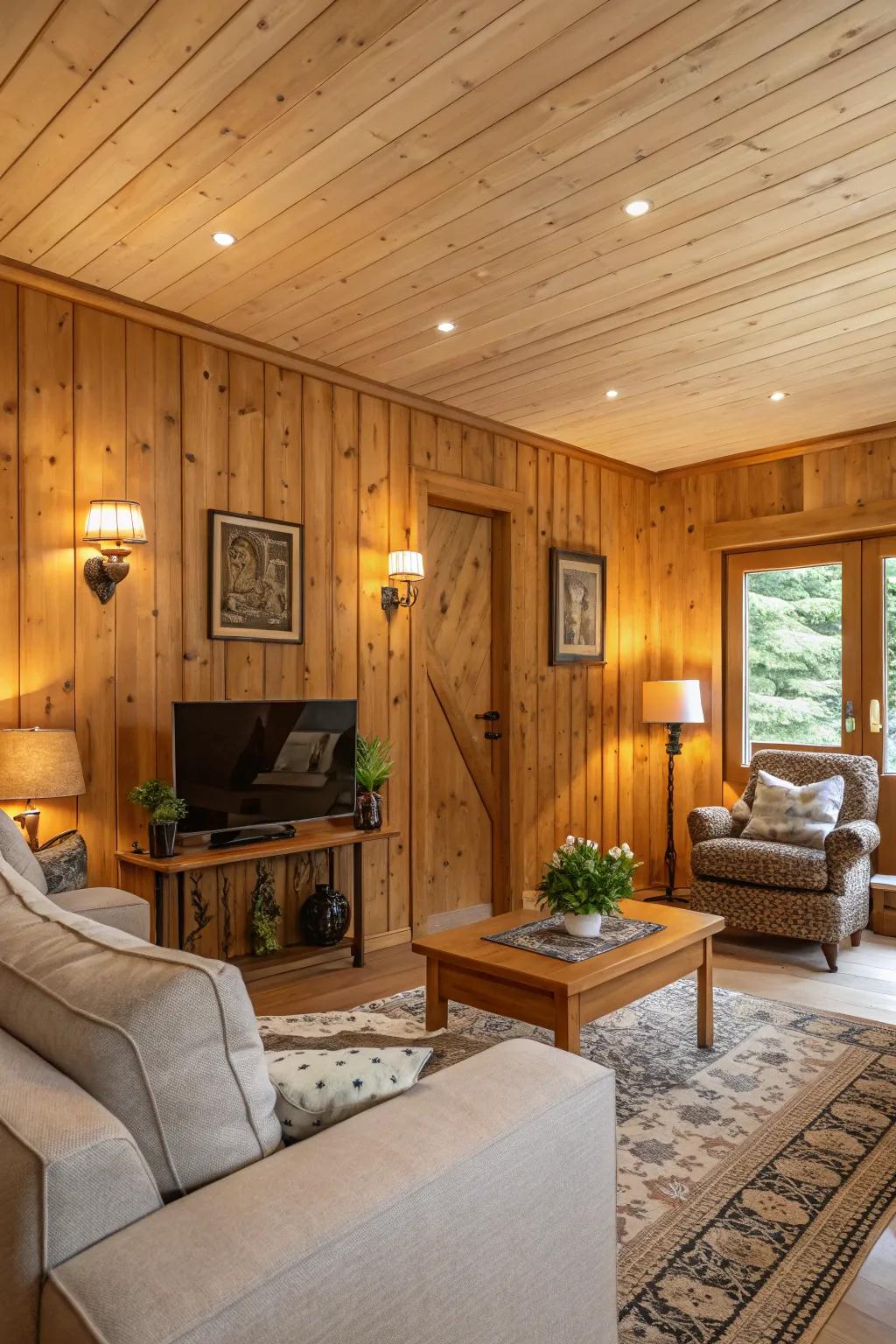 The addition of natural timber panels brings warmth and distinctiveness to an interior.