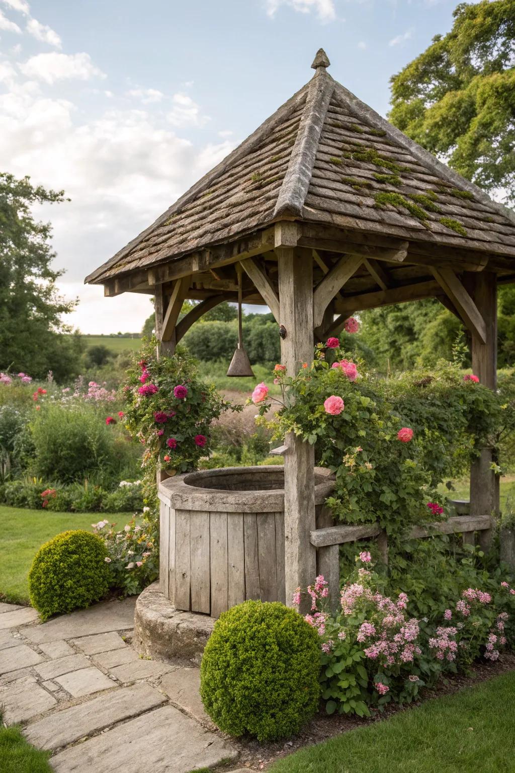 A classic timber structure lends allure and sophistication to this garden enhancement.