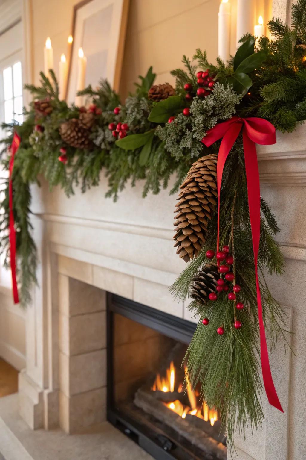 A classic evergreen adornment brings nature's beauty indoors.