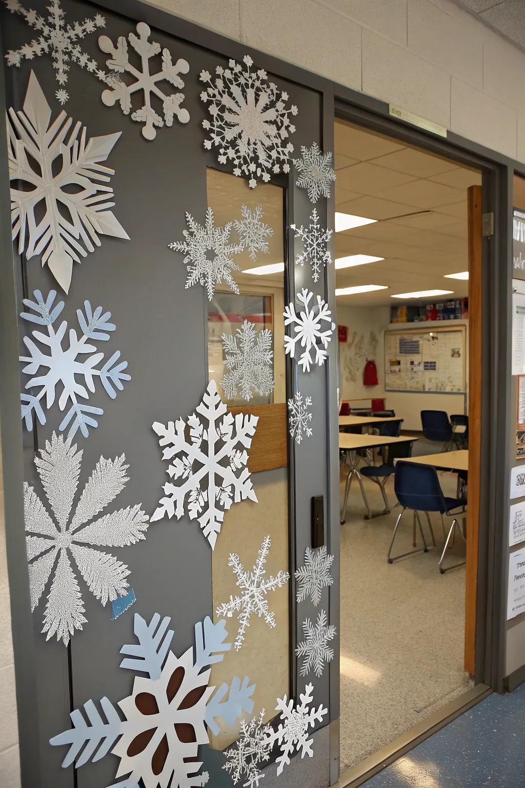 A breathtaking assortment of oversized snowflakes.