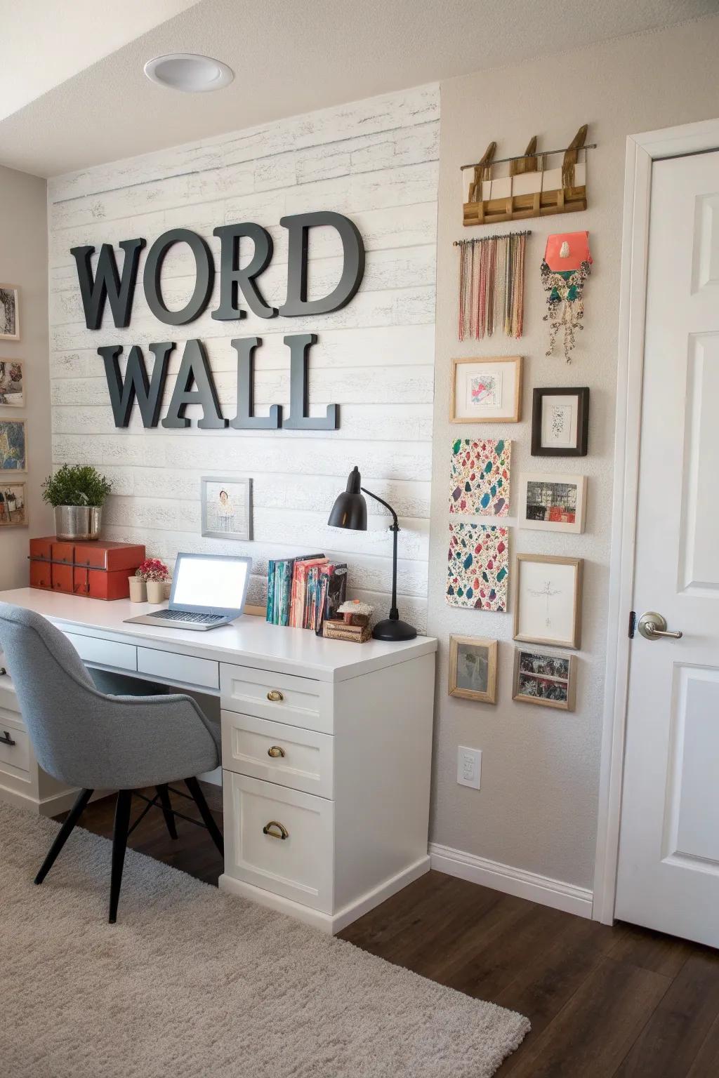 Keep it straightforward and practical with an alphabetically arranged word wall.