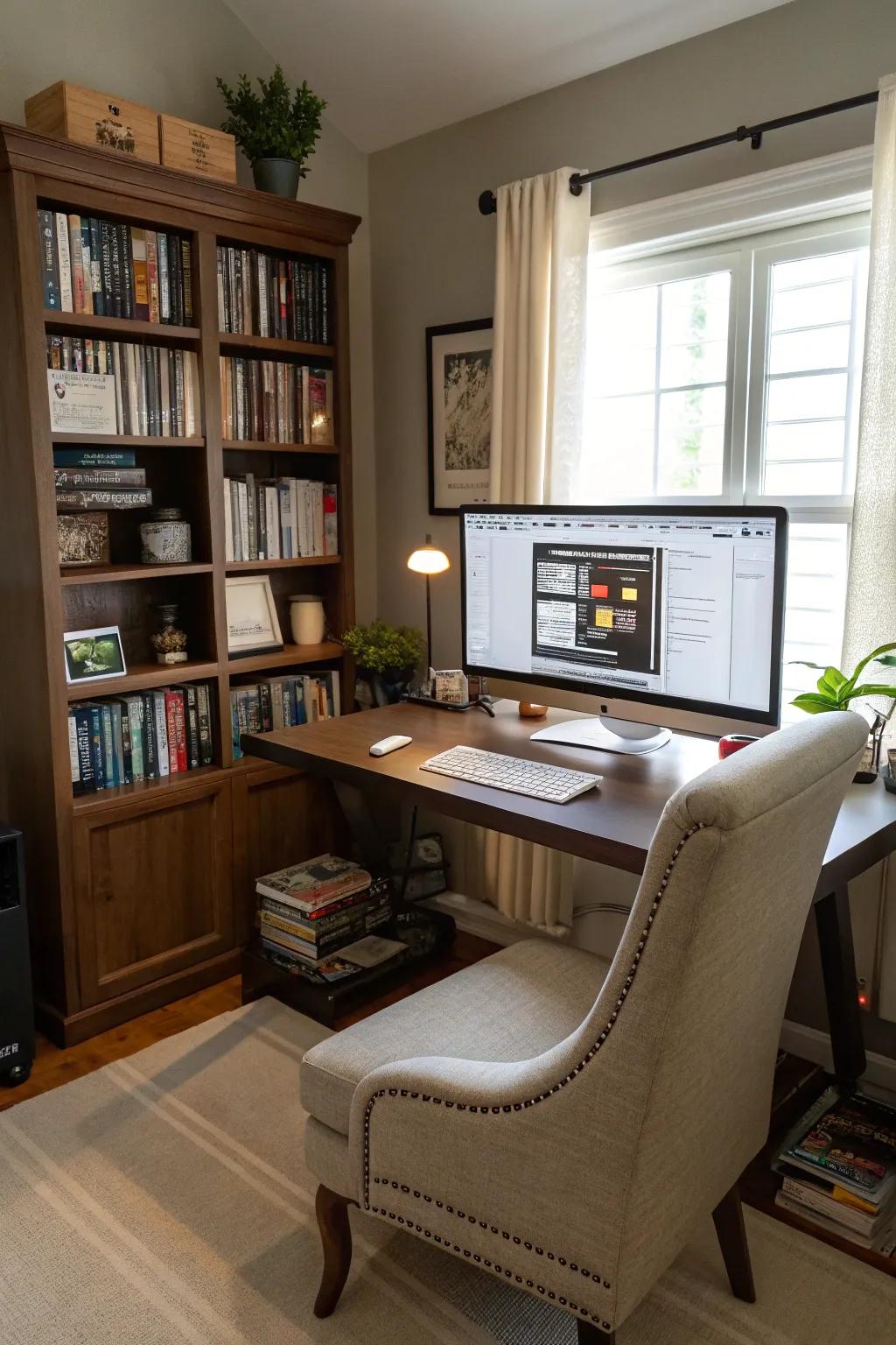 Amplify your output by utilizing two displays in your personal workspace.