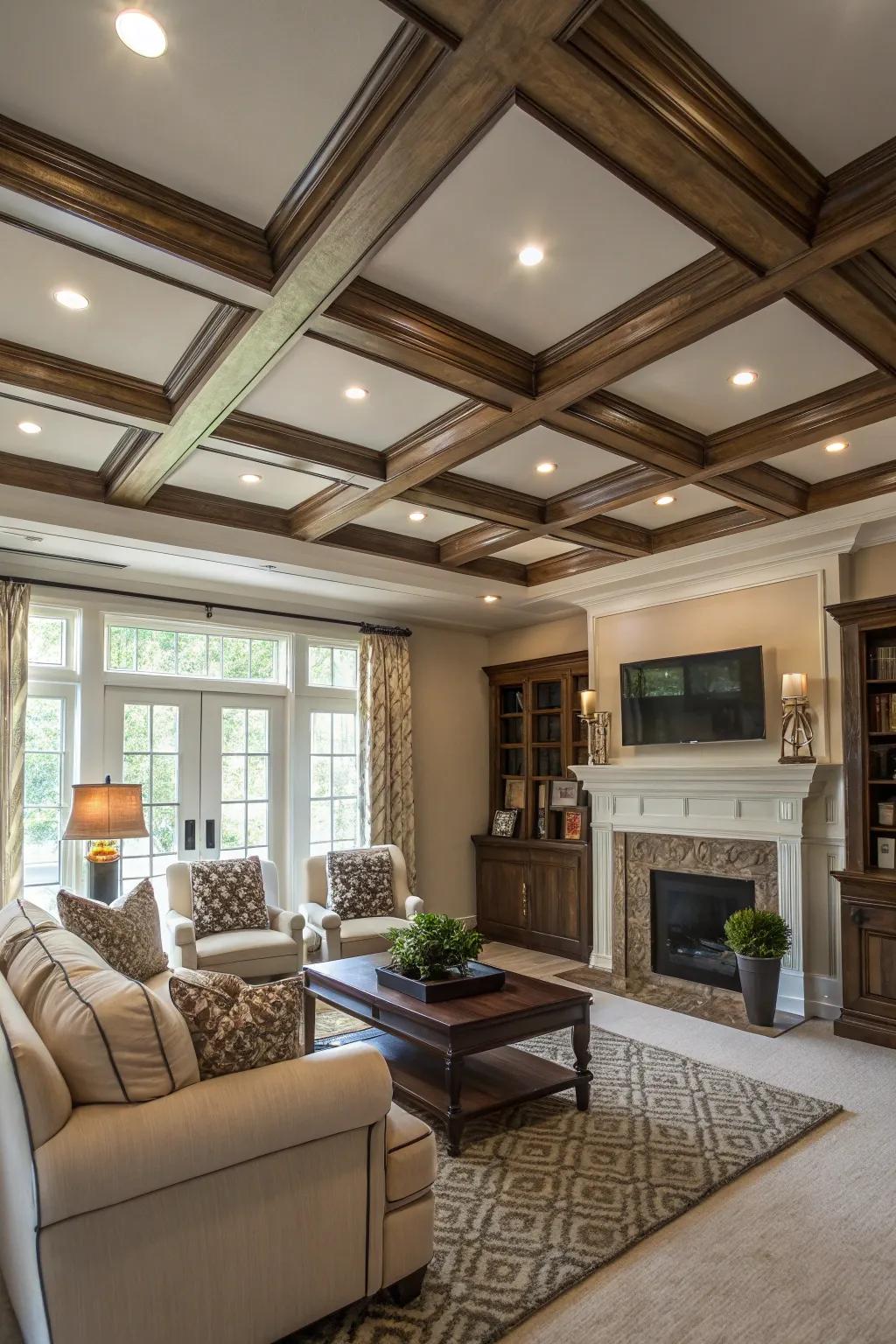 Inventive ceiling designs impart unforeseen architectural interest.