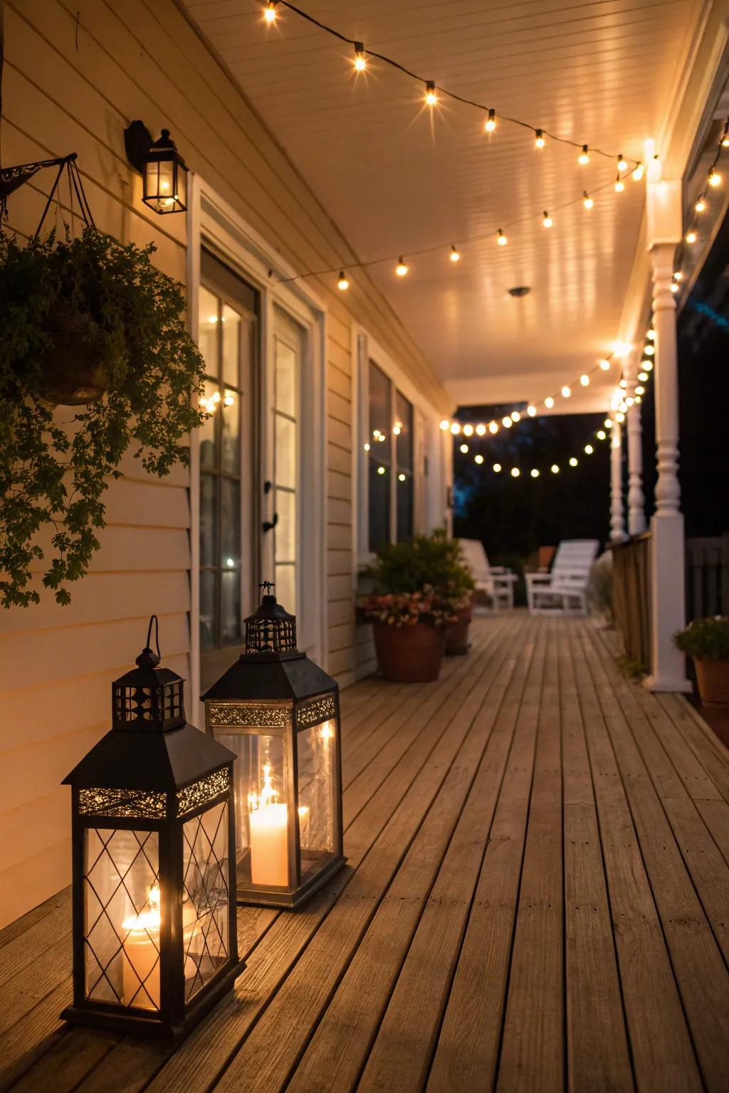 Enchanting gentle luminescence enhancing the nocturnal atmosphere.