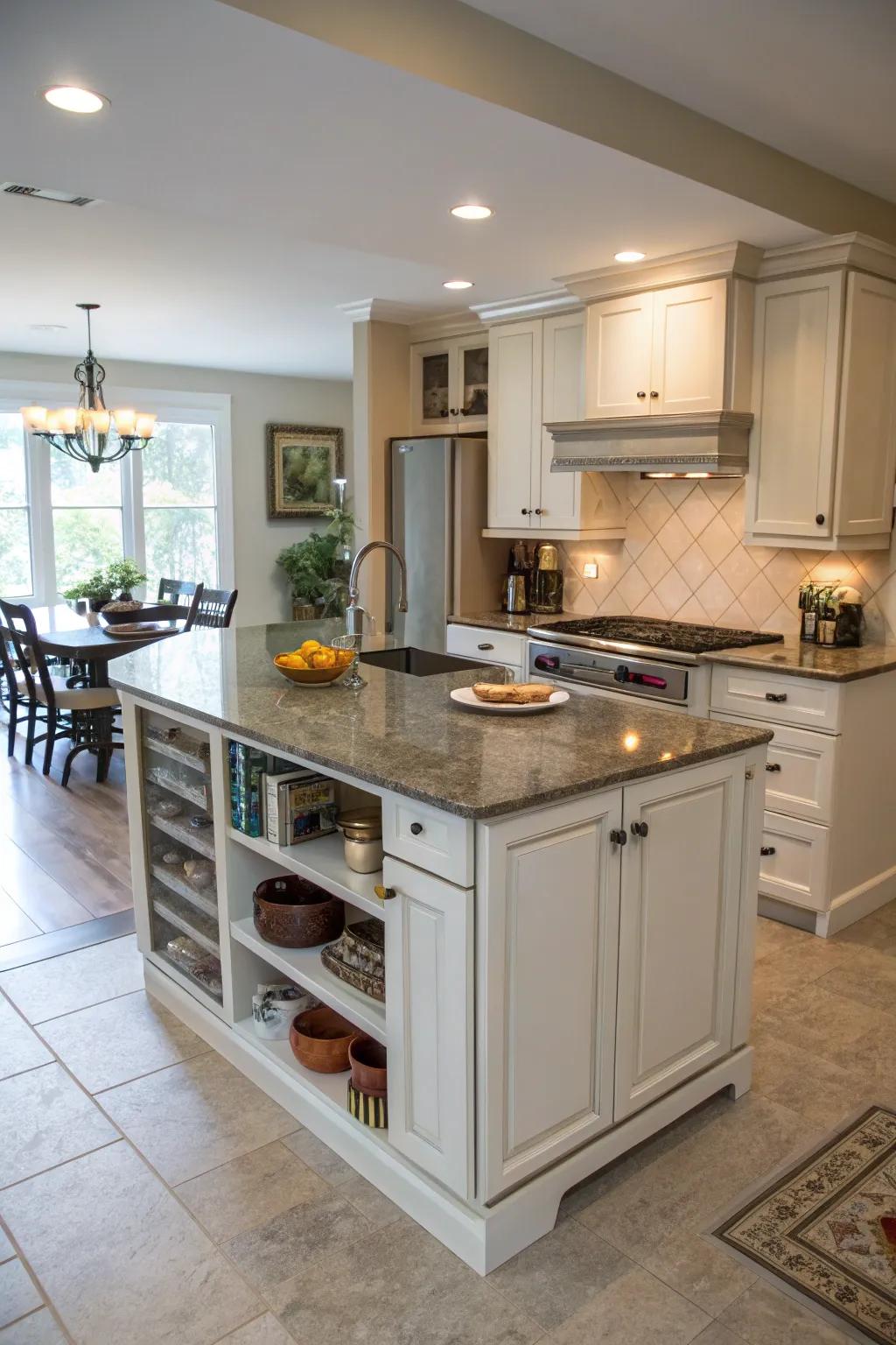 Multi-tiered surfaces deliver versatility and functionality.