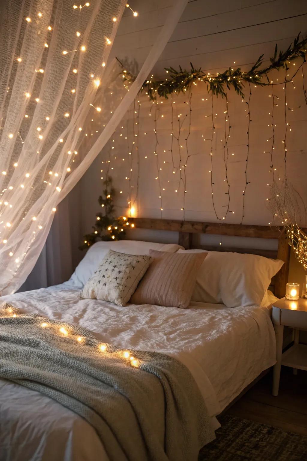Grant your bed a magical lift with under-lighting.