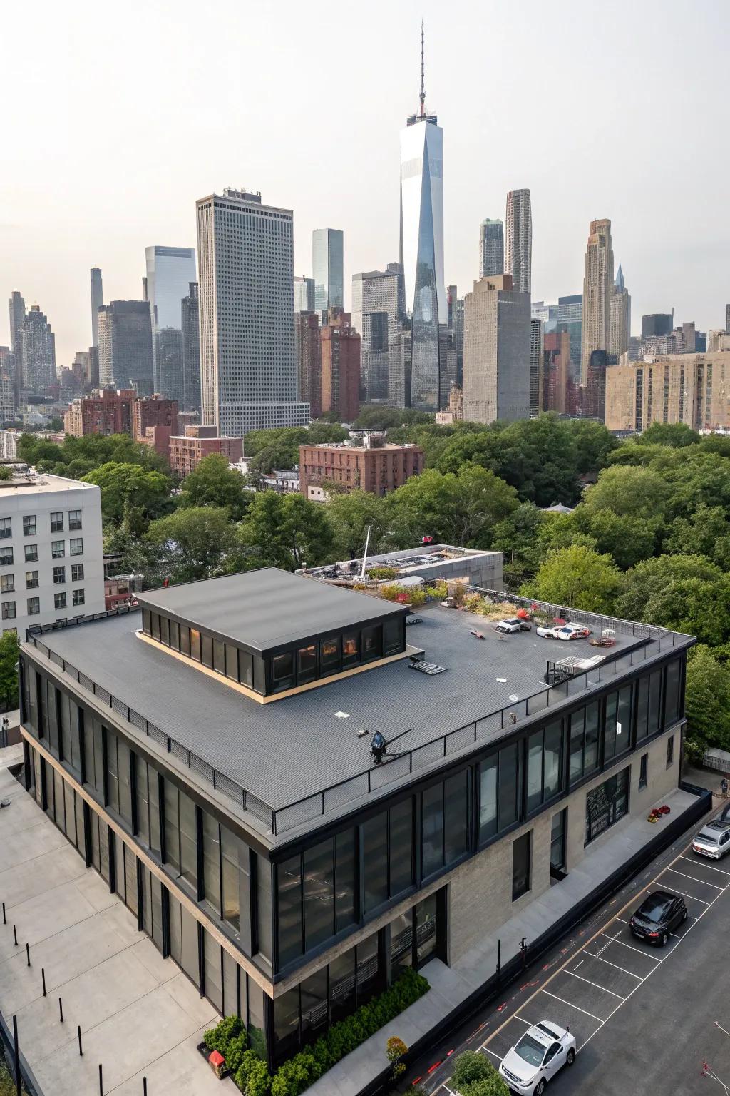 Rubber roofing ensures resilience and resistance, ideally suited for flat architectural designs.