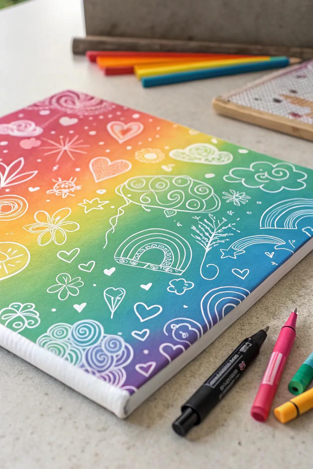 Infuse a whimsical flair with playful scribbles on your artistry.