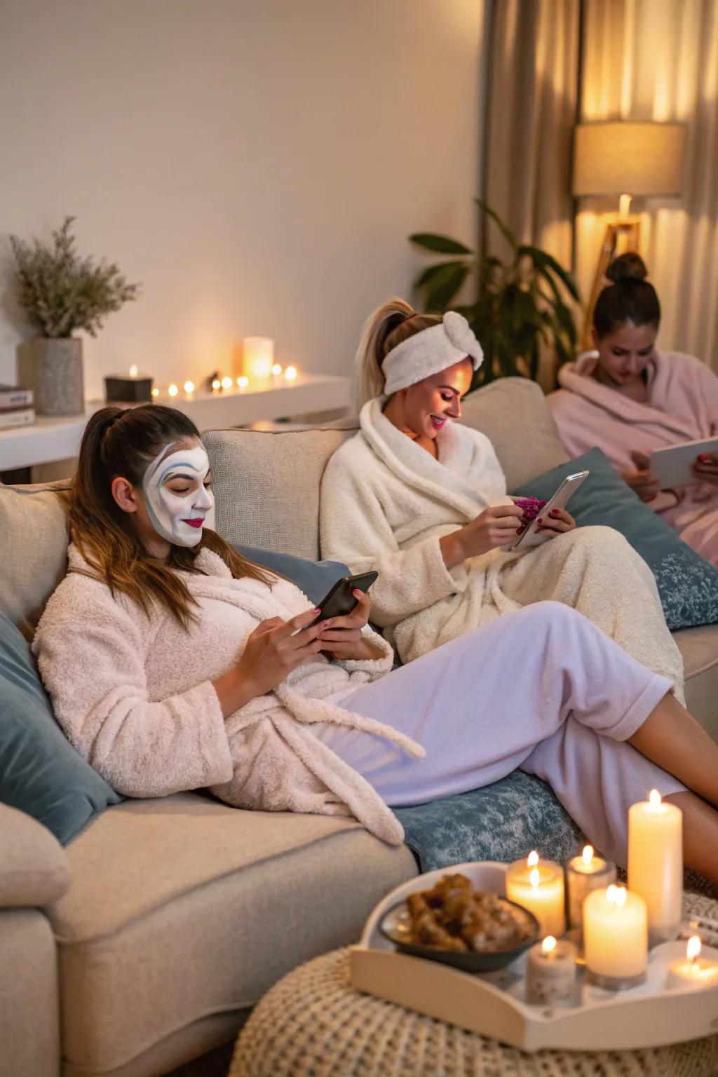 A spa day with friends marries relaxation with companionship.
