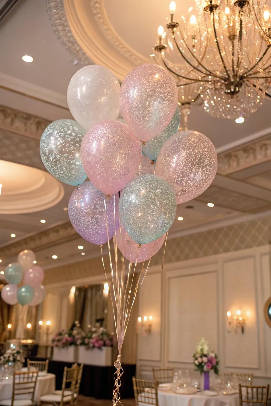 Glimmering balloons bring a touch of sparkle to any event.