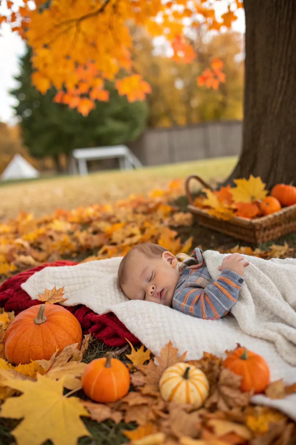Nature's abundance injects organic beauty into baby photographs.