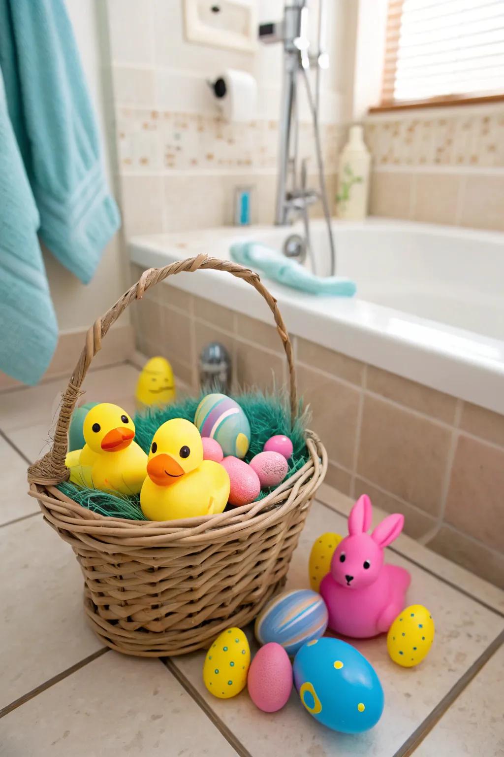 Tub toys that make every splash a joyful Easter celebration.