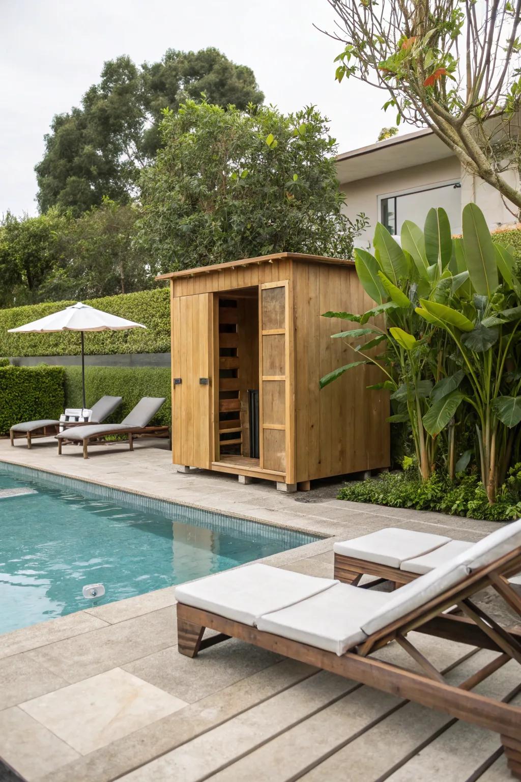 A pool-bordering paradise created for the ultimate relaxation.