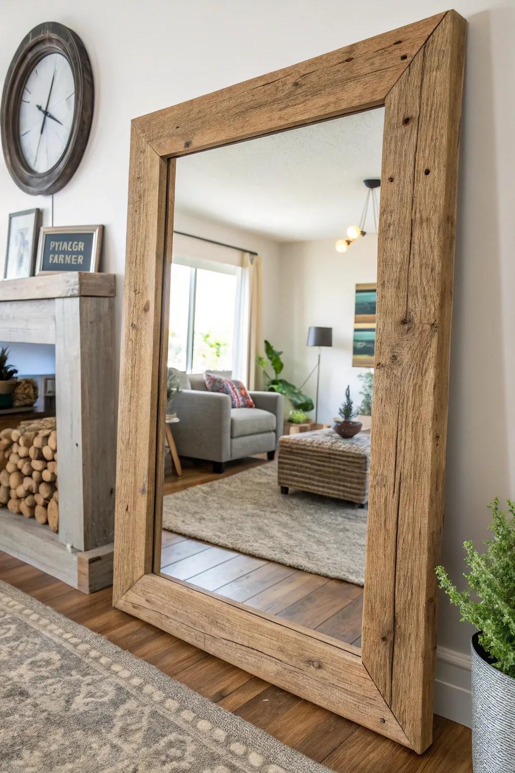 Frame with a reflector for added elegance.