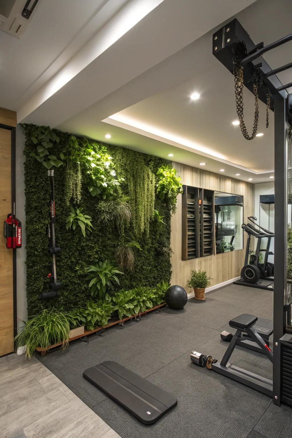 Adding greenery can really bring your gym to life.
