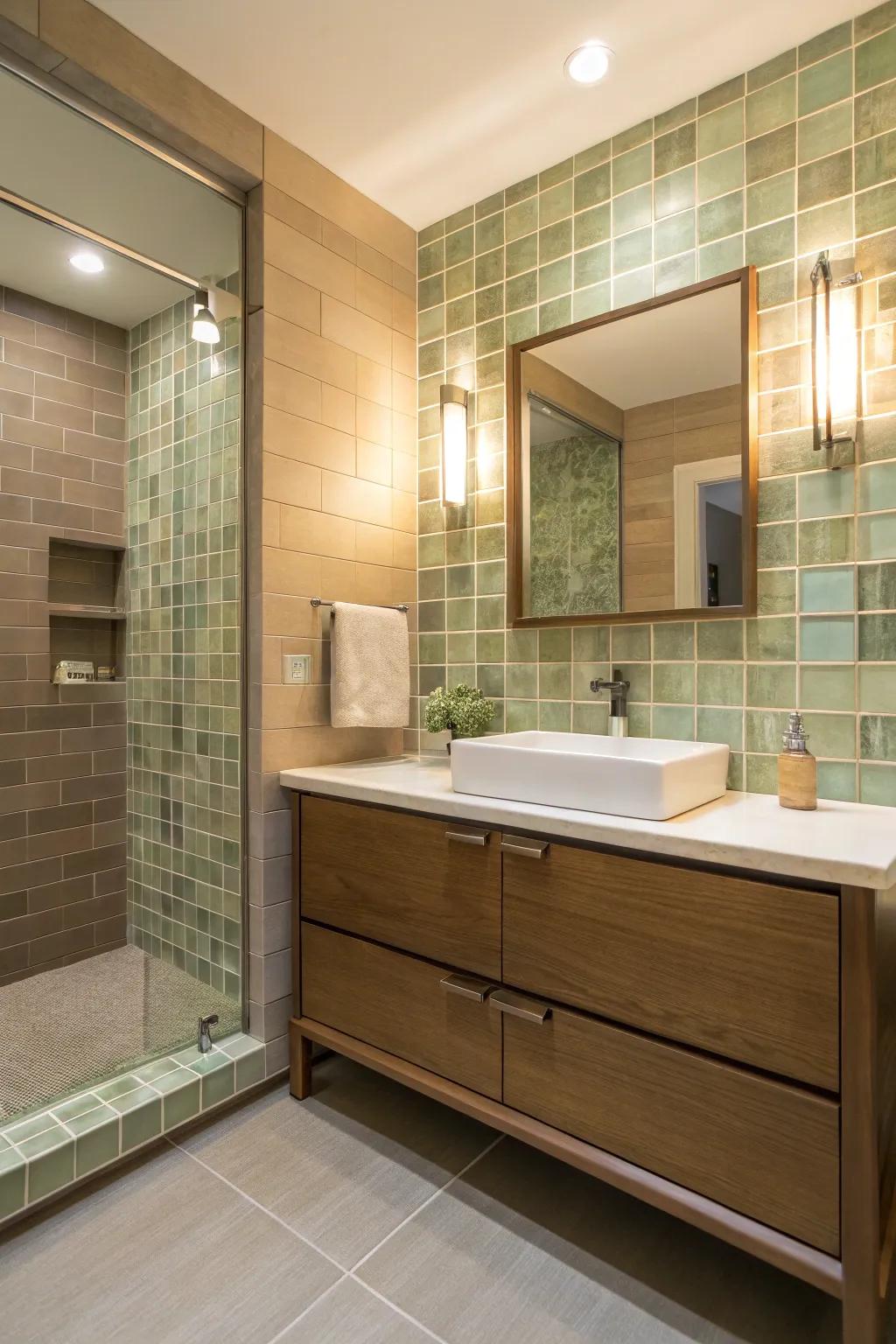 Eco-friendly surfaces combine style with sustainability.