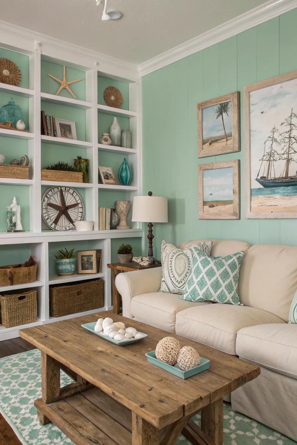 A coastal feature wall makes a striking statement.