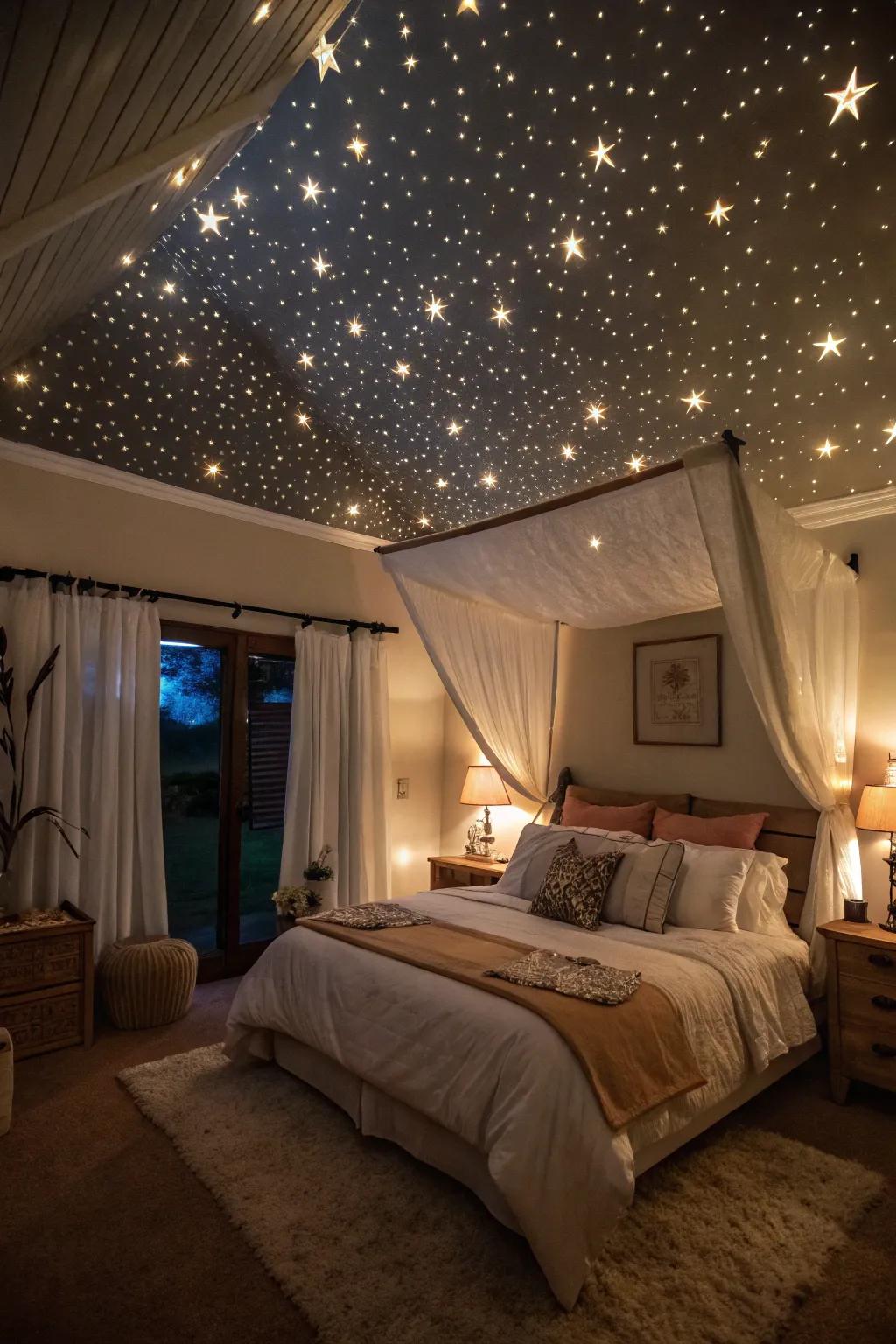 Craft magic with a starry night ceiling.