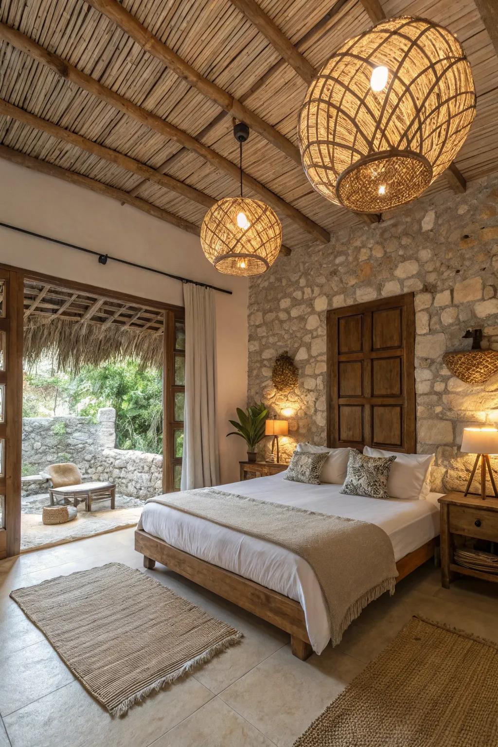 Nature-themed designs take a hint of the outdoors inside.