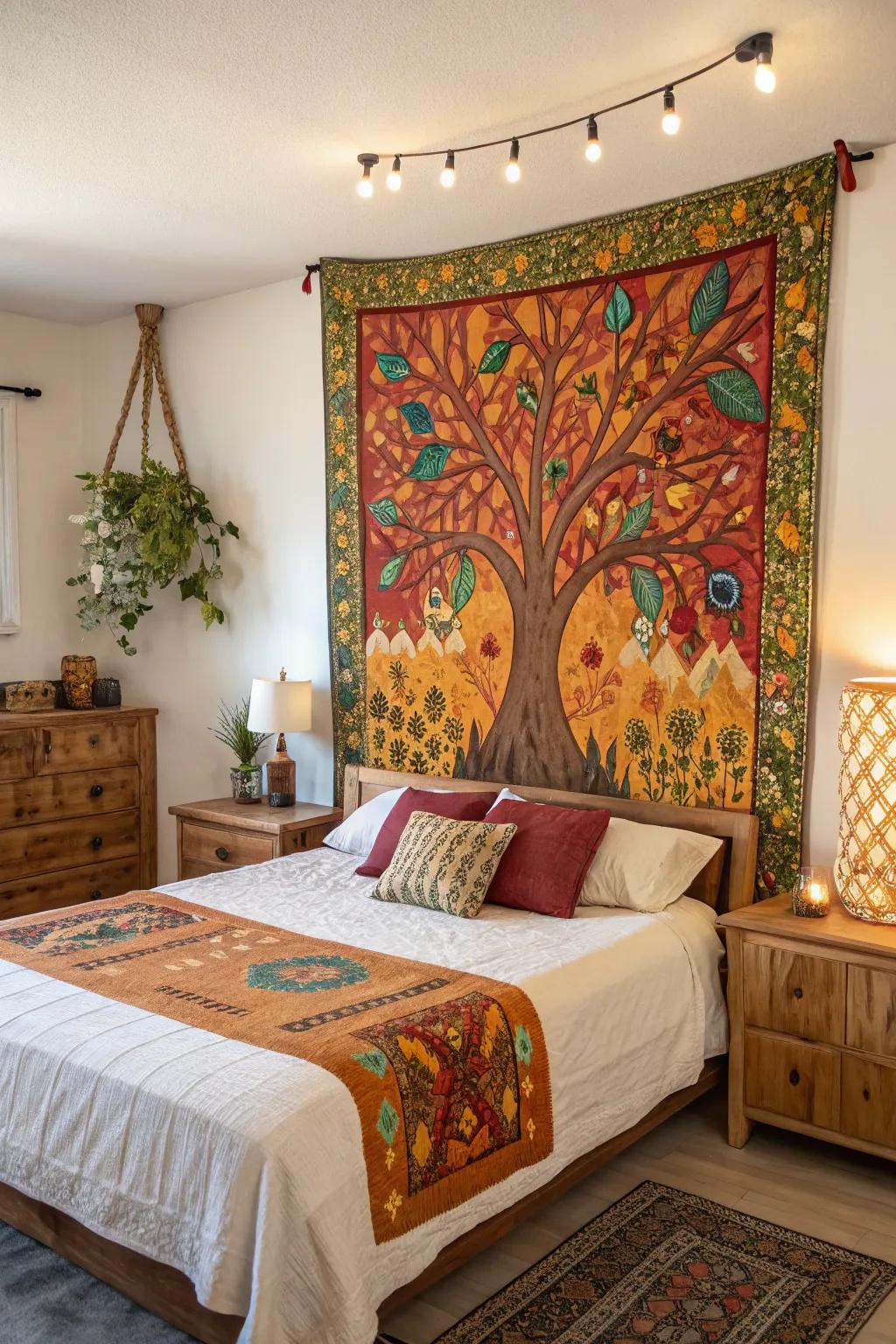 Keep your space dynamic with seasonal wall hanging swaps.