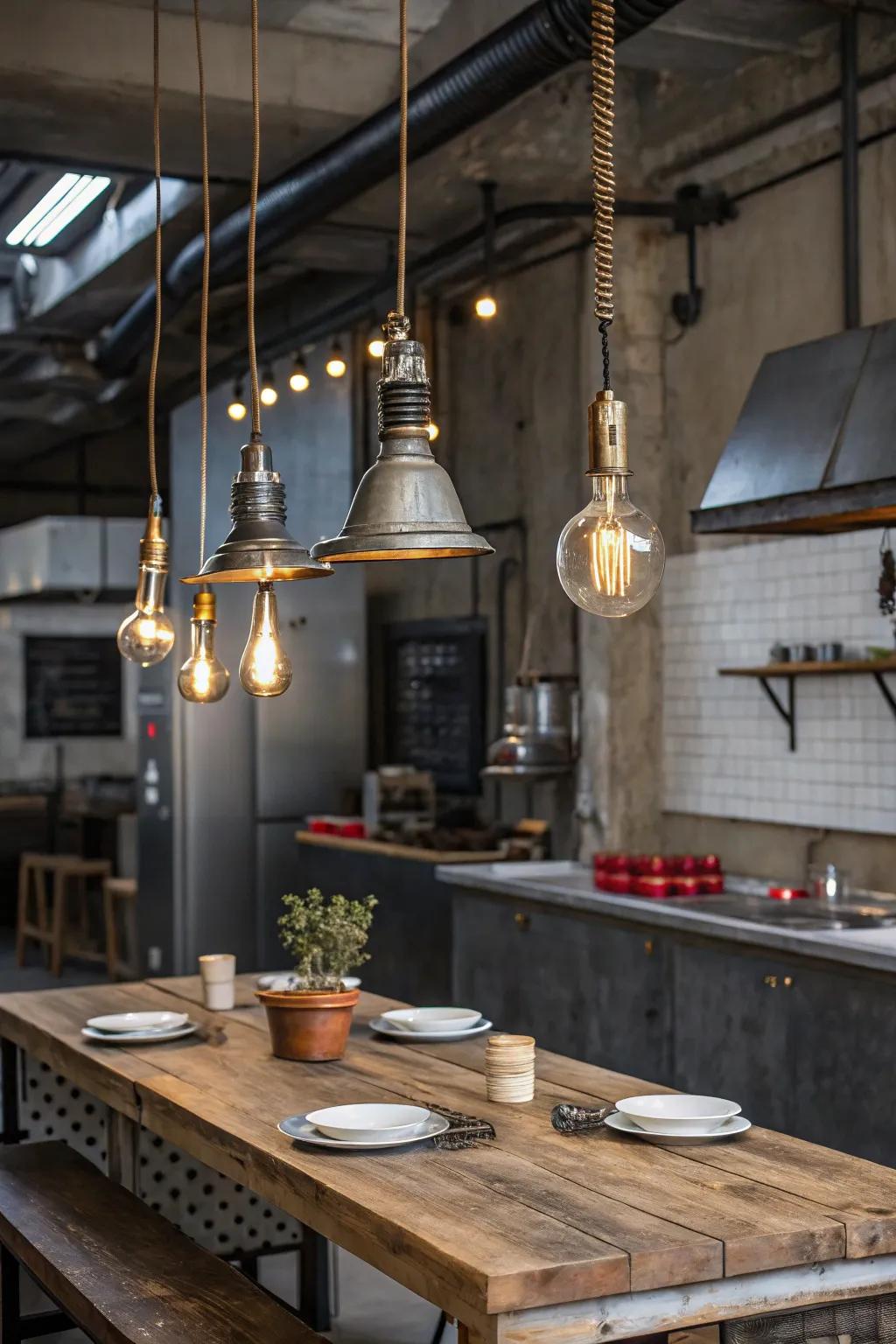 Introduce an urban edge with bold lighting.