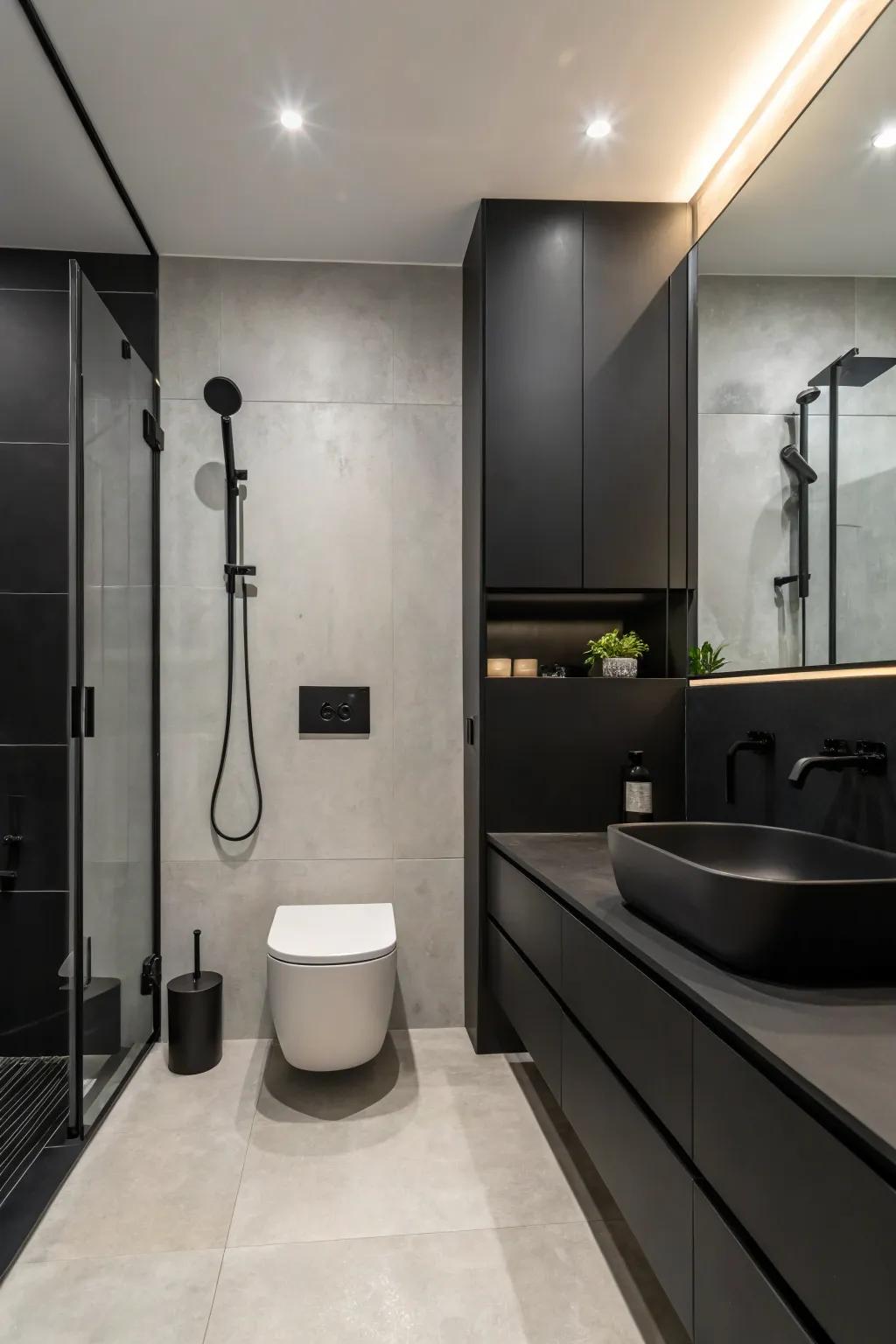 Carbon finishes provide a streamlined and contemporary element.