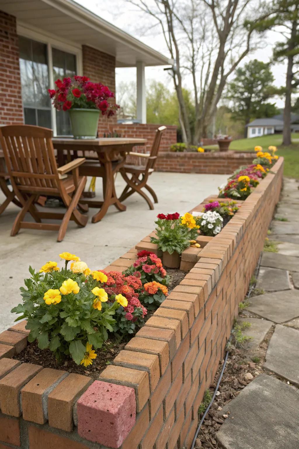 Brick planters offer both decorative and functional advantages in gardens.