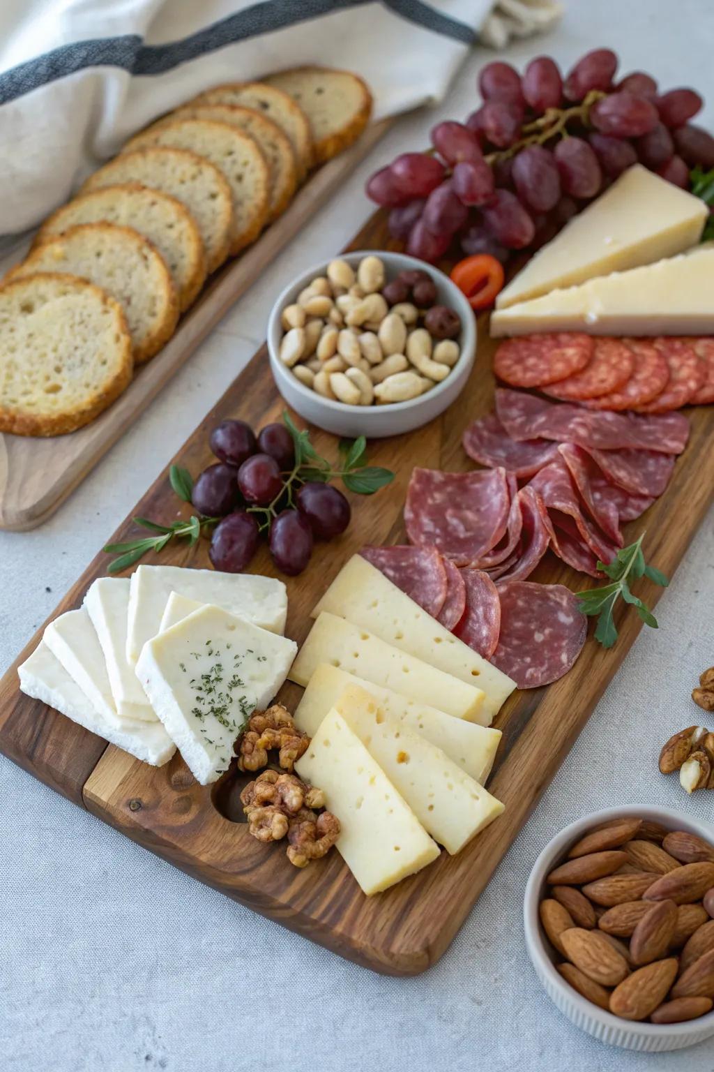 A cured meats plank that elevates the brunch experience.