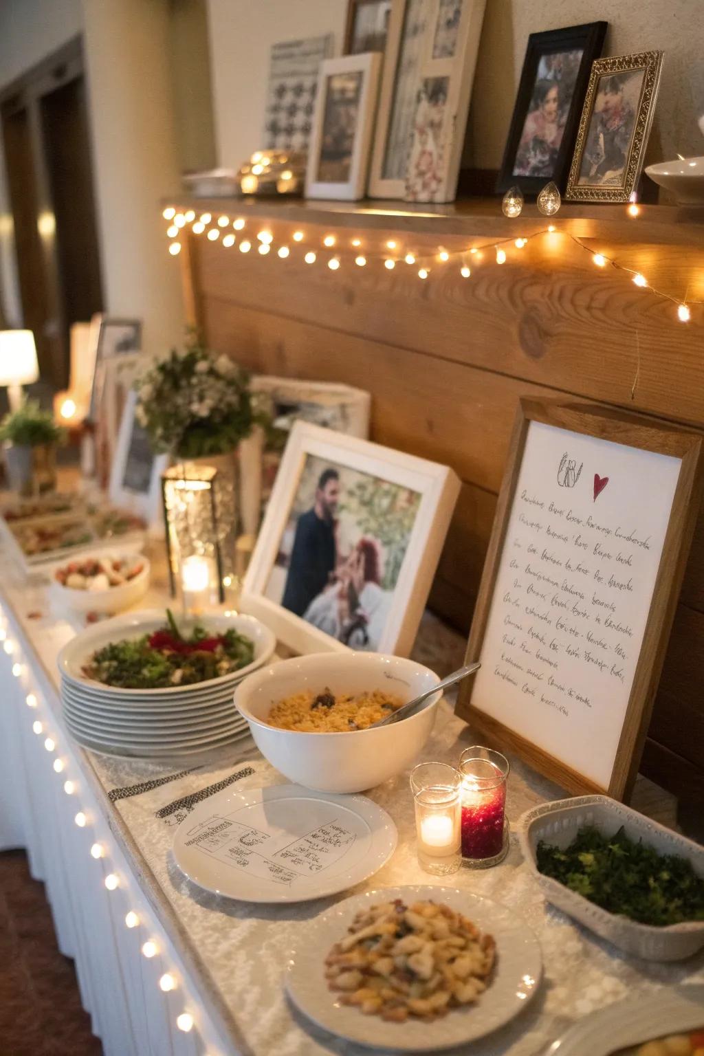 Personal flair makes your buffet intimate and memorable.