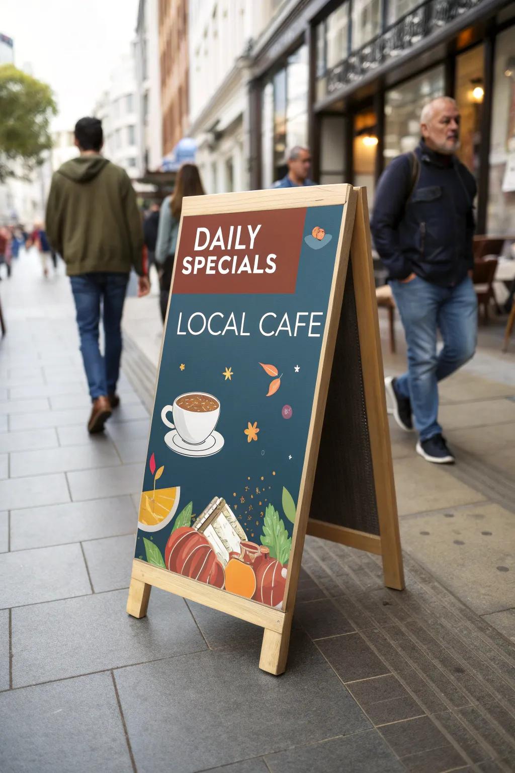 Sidewalk signs are excellent for adaptable and mobile marketing.