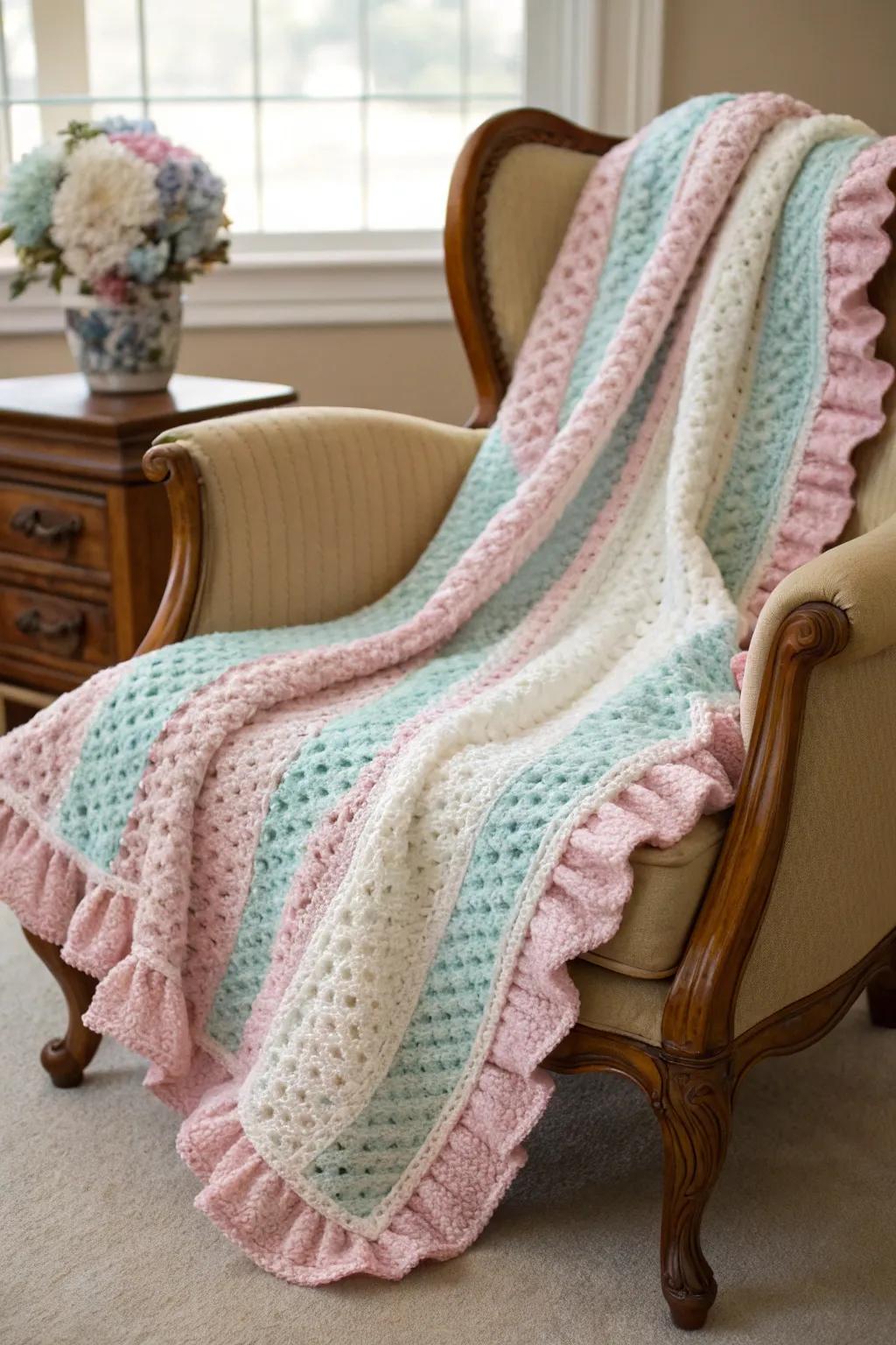 Ruffles add a hint of romance to any decor.