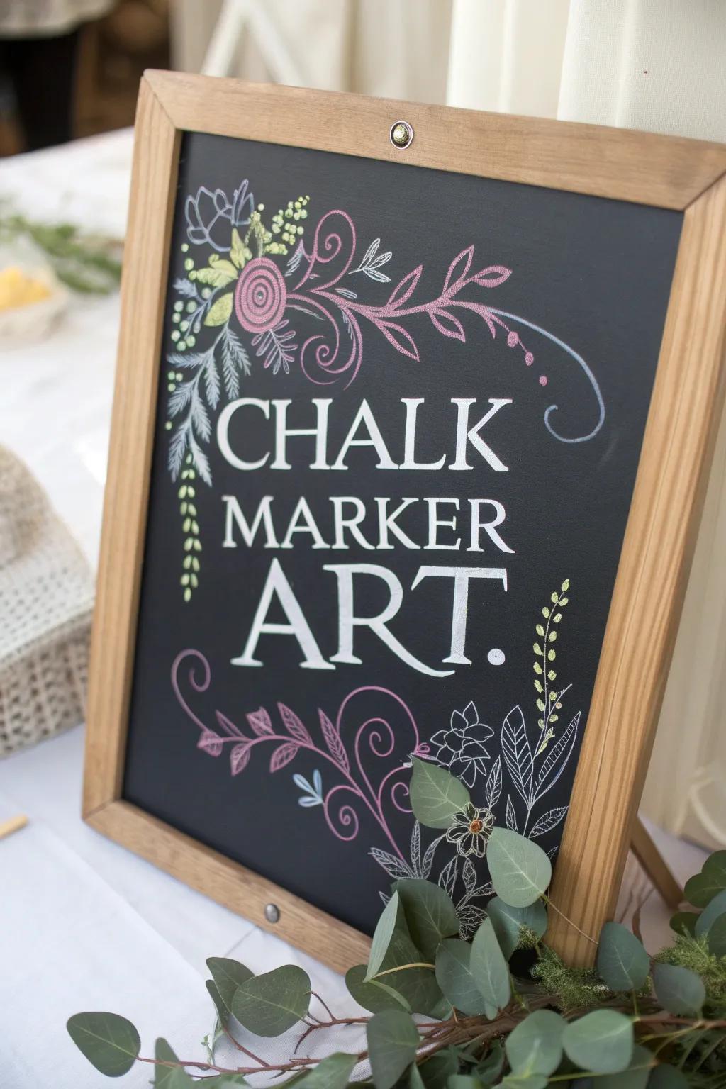 With these adorable paint pen signs that combine art and simplicity, you can enhance your party decor.
