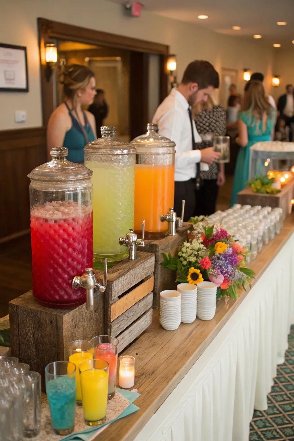 Simplify with a self-serve beverage station.