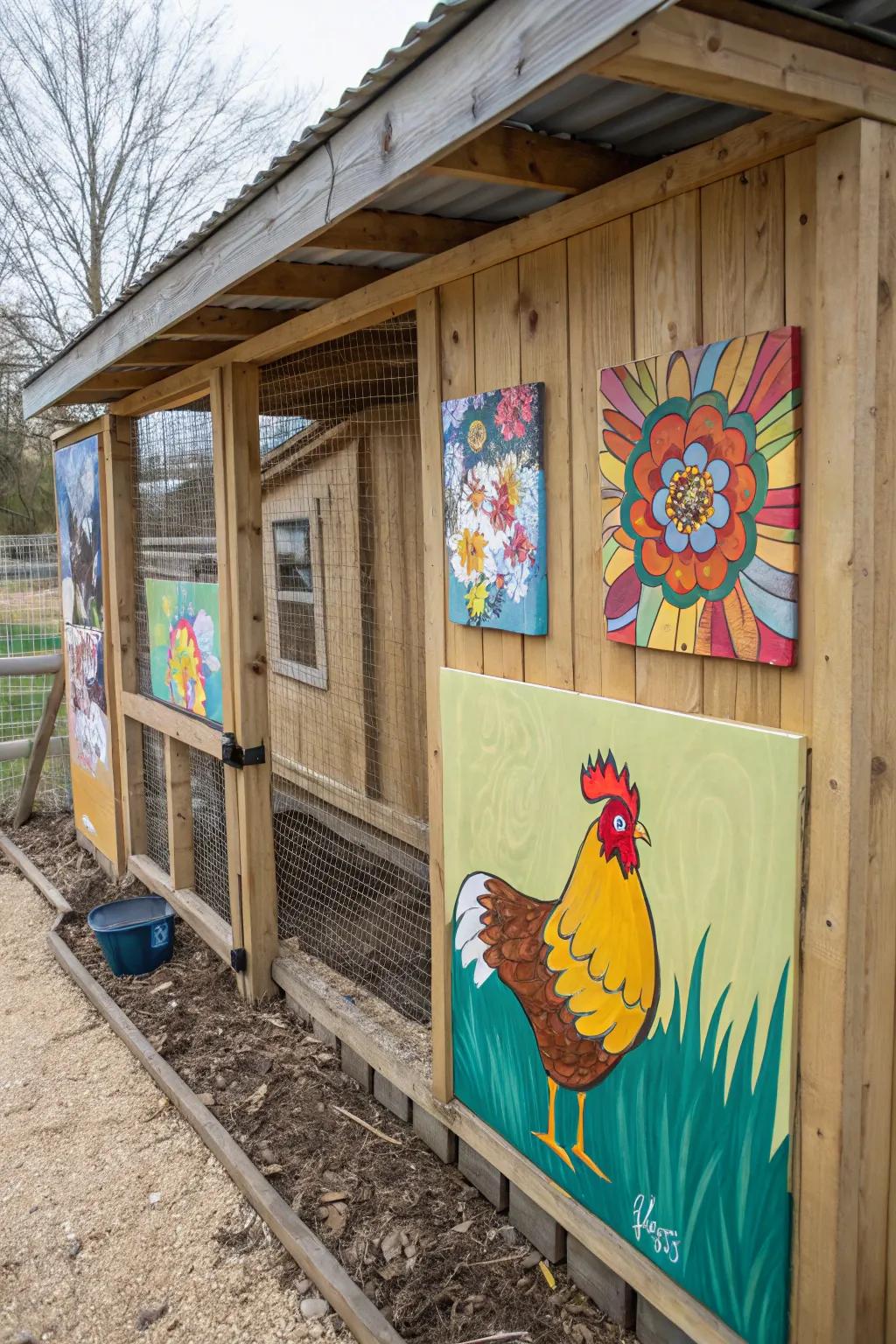 Artistic creations infuse persona and character into your chicken coop.