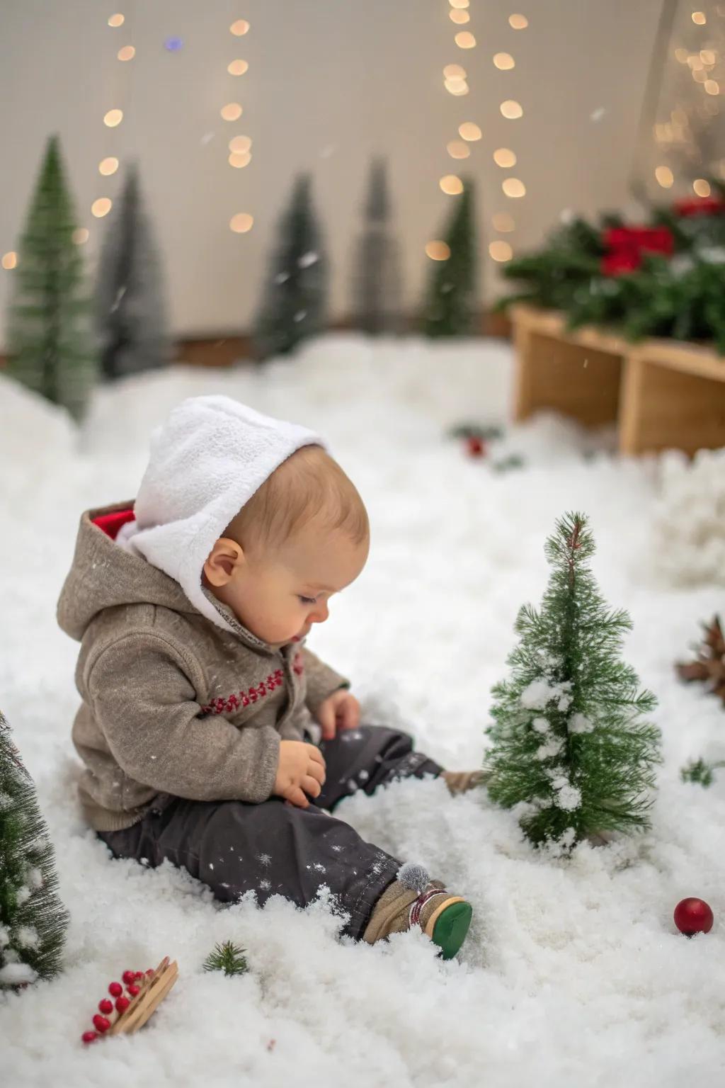 Enter a magical winter wonderland for a fanciful photoshoot.