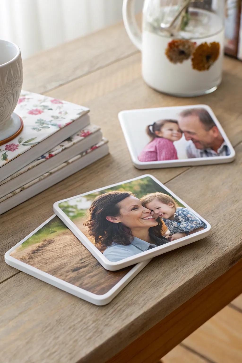 Personalized drink mats give any home a personal touch
