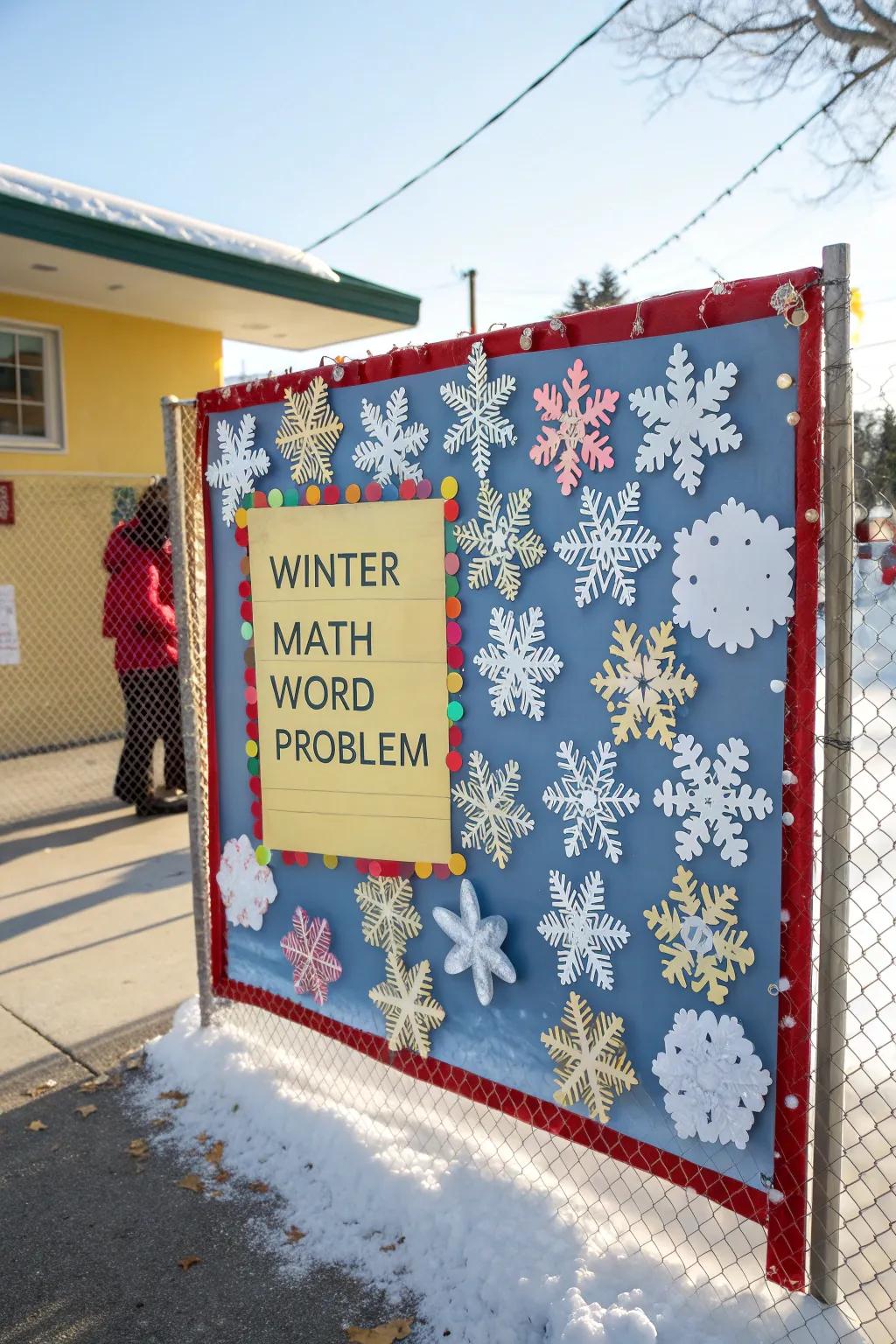 Snowflakes render math problem-solving enchanting.