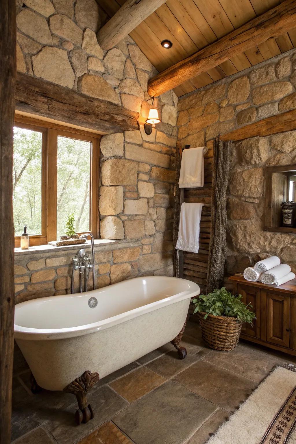 A countryside escape where natural components create comfort and warmth.