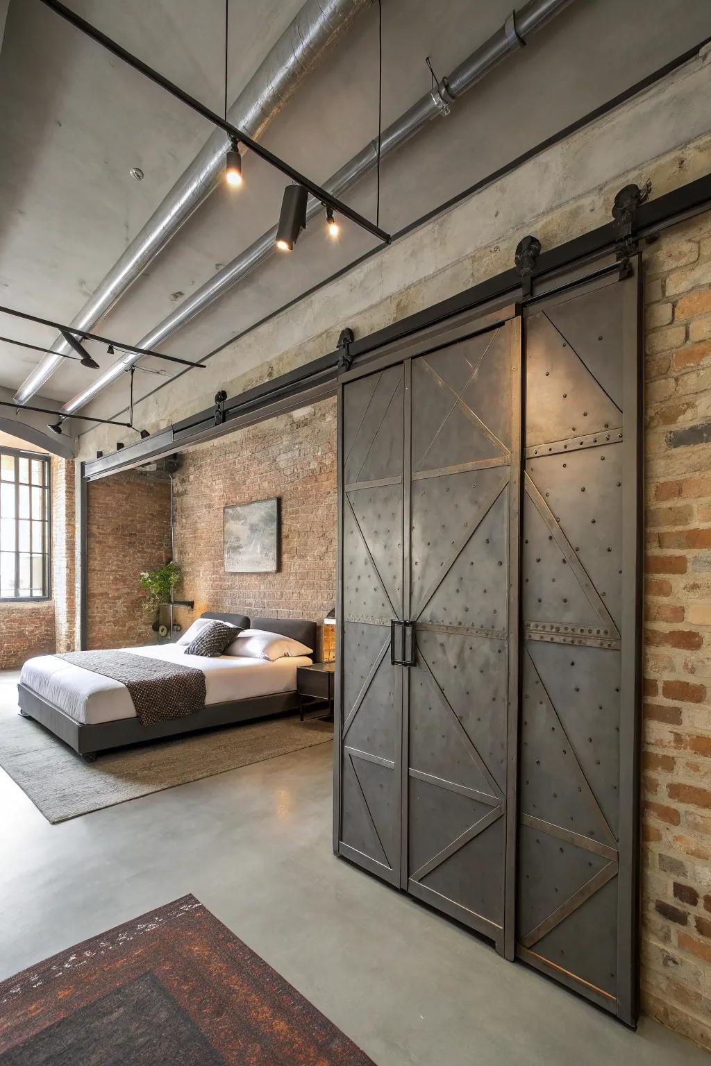 Industrial metal doors: adding an urban chic vibe.