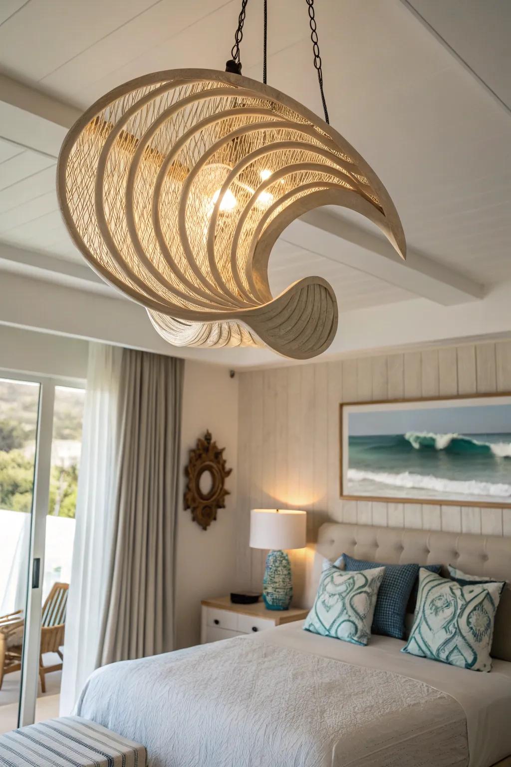 Wave-inspired designs add a dynamic touch to your coastal decor.